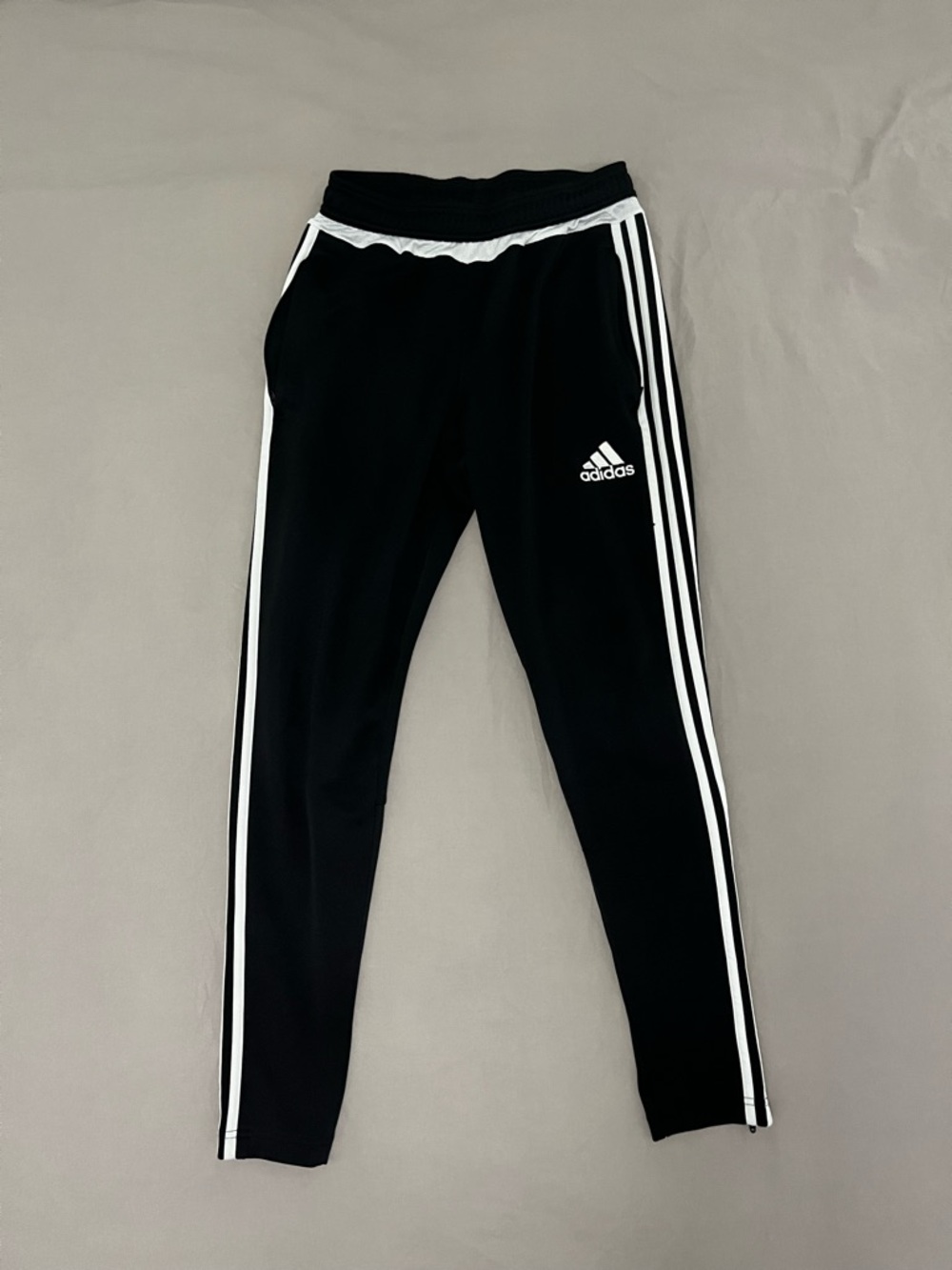 ADIDAS // Black Striped Football Sweatpants // Size S